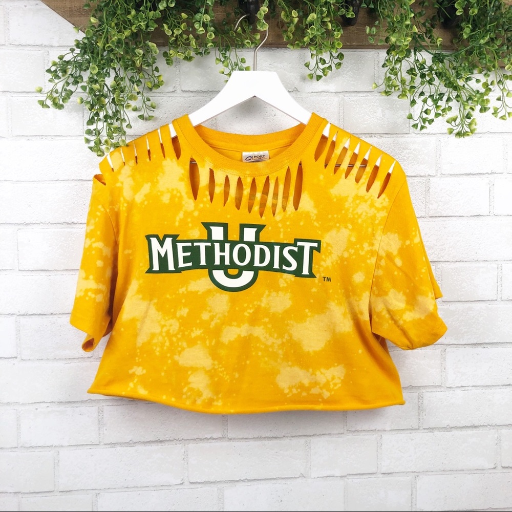 Methodist University Custom Bleach Splatter Shirt - image 2